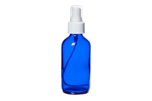 4 oz. Blue Glass Bottle with Misting Sprayer