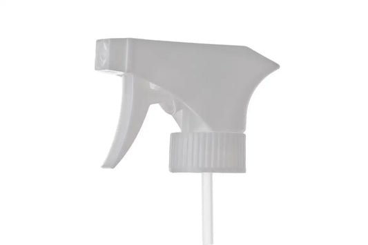 White Trigger Sprayer for 8, 16, and 32 oz. Glass Bottles (28-400 Neck Size)
