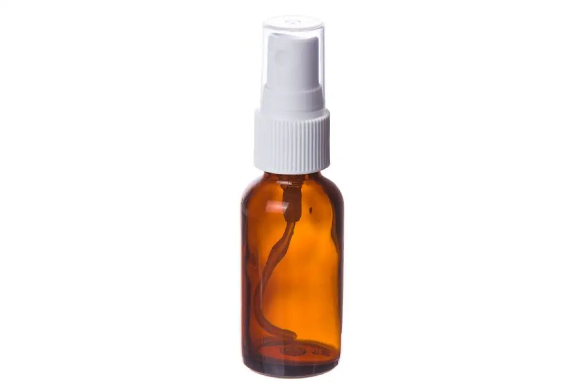 1 oz. Amber Glass Bottles and Misting Sprayers (Pack of 6)