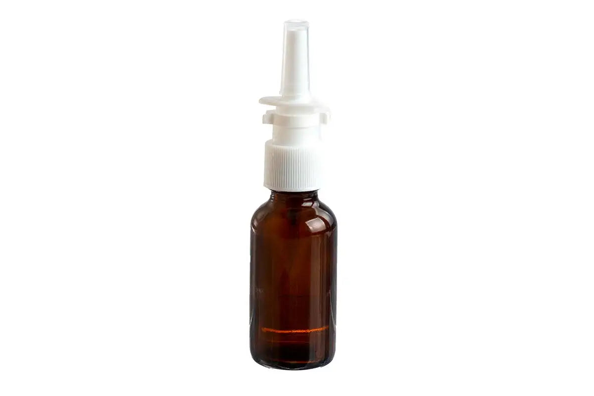 Nasal Sprayer and Stopper Clip for 1 oz. and 2 oz. Glass Bottles and 2 and 4 oz. Plastic Bottles (20-410 Neck Size)